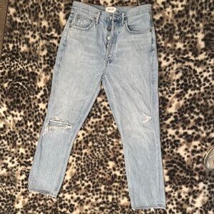 Agolde Blue Straight Jeans with Authentic Vintage Look